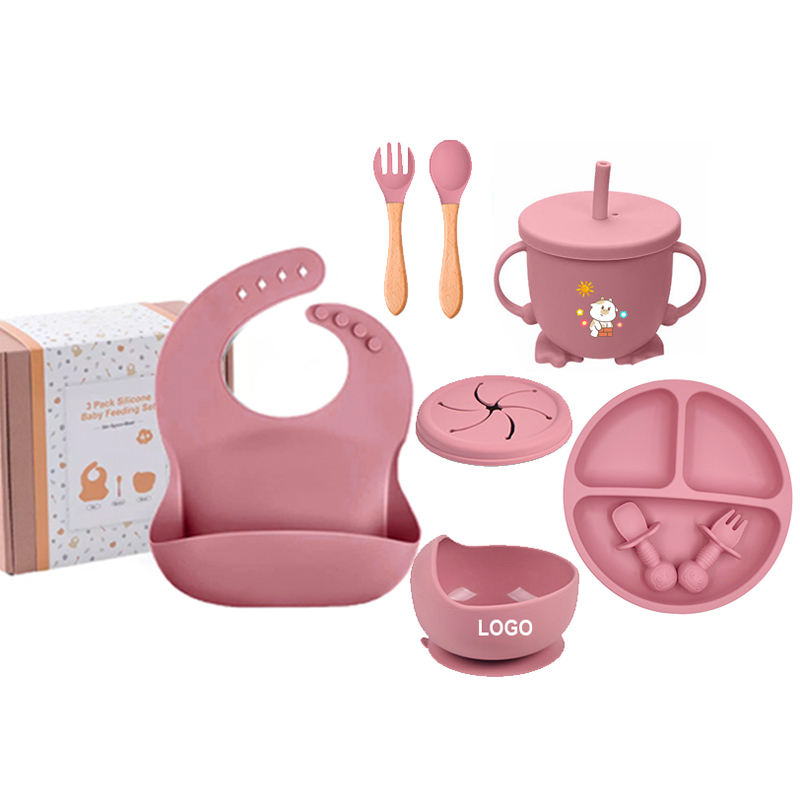 Silicone children's tableware set baby food grade feeding LFGB silicone tableware