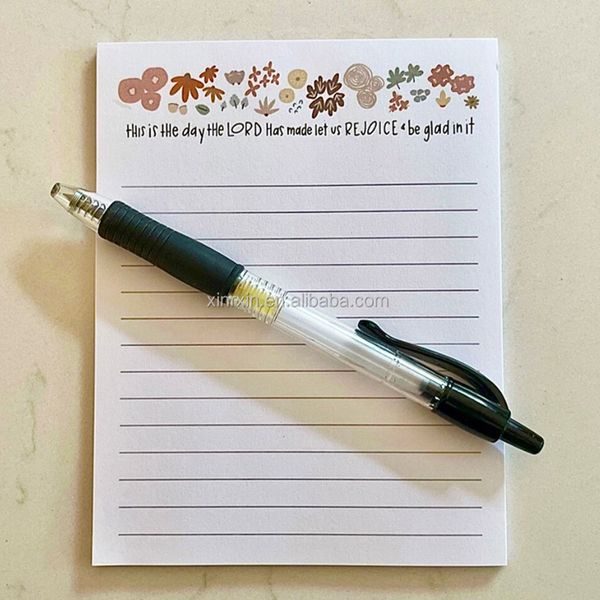 A5 Lined Paper Custom Logo Printed New Design Tear Off To Do List Weekly Dairy Note Pad Bulk Notepad Notebook
