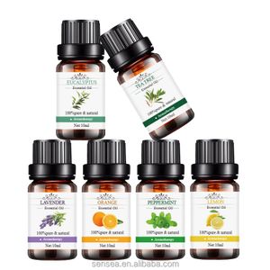 Organic essential oils gift set top sale 100% natural top grade orange oil mint oil for diffuser hair care