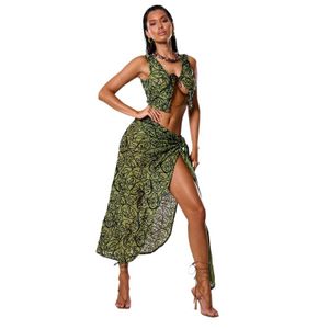 Women&#39;s Elegant Midi Dresses Design Customized Beach Party Casual Dress Print for Summer Wholesale Natural Woven Simple ODM