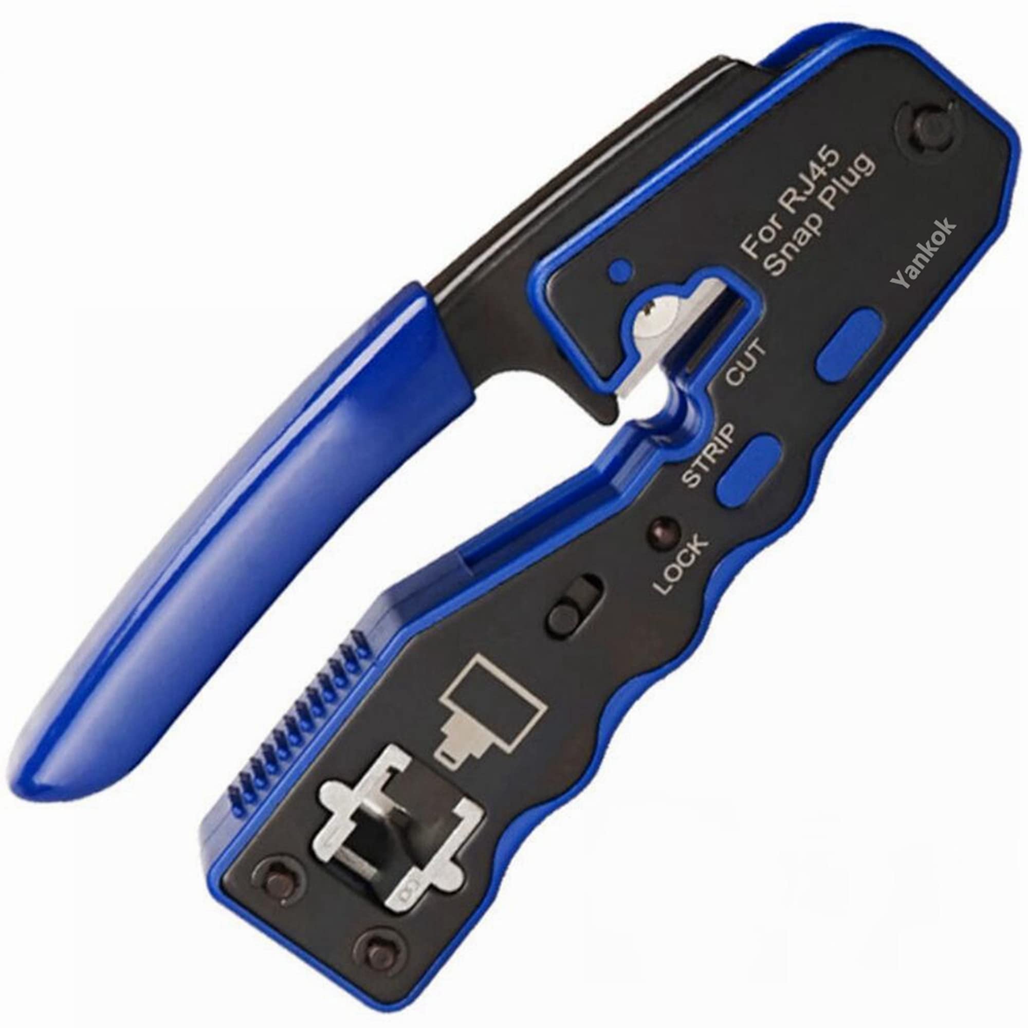 Yiwu Xianghaihui Trading Co., Ltd. Multi Function Crimper Pass Through Network Cable Pliers Crimping Tool Through Crimper for Network Connectors Shielded Modular