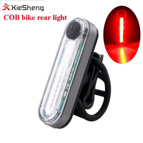 XIE SHENG Bike Riding Equipment COB LED Bicycle USB Tail Light Waterproof Mountain Bike Light For Outdoor Cycling
