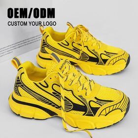 Custom Logo Height Increasing Casual Shoes Fashion Hot Selling Lace Men EVA Rubber Running Walking Shoes Chunky Sneakers for Men