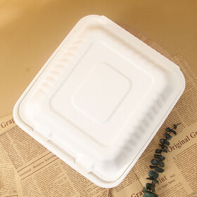 Eco- friendly Wholesale Disposable Food Degradable Microwaveable Containers Microwave Take Away Box Plastic Clamshell Packaging