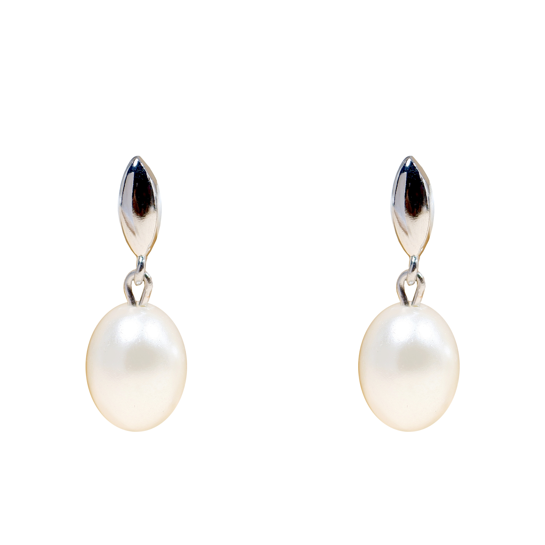 Geometric water drop pearl earrings women's simple daily versatile temperament light luxury elegant retro temperament earrings