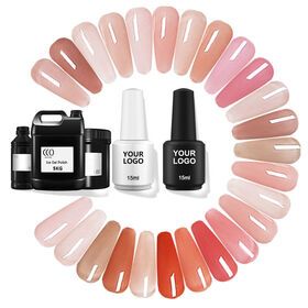 2023 colorful rubber base custom  non toxic rubber base gel nail polish setsPopular