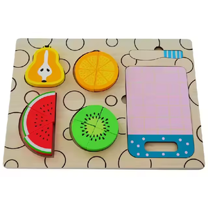 Wooden Toys Educational Cartoon Fruit Puzzles Educational Kids Toys