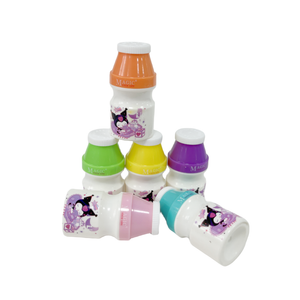wholesale cute funny Yakult shaped waterproof long lasting lip gloss for single blister card