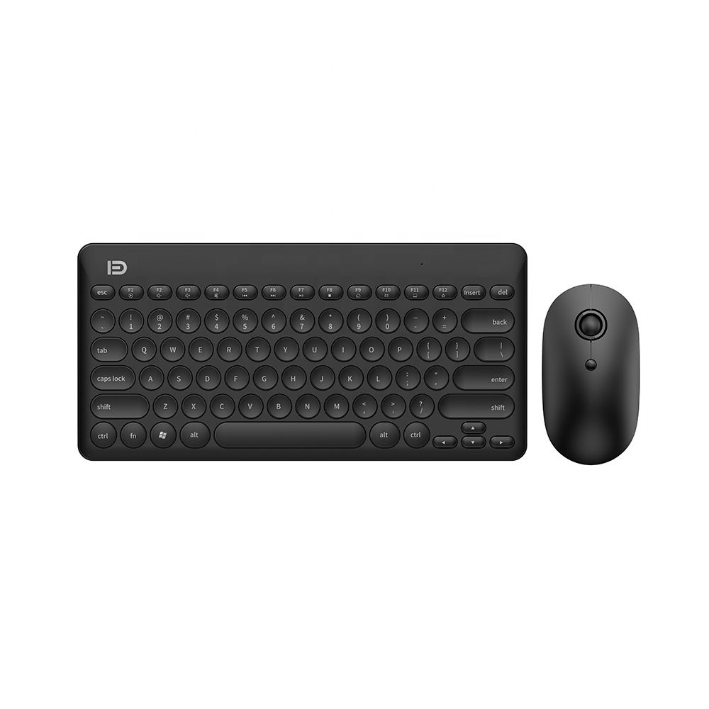 Dongguan Lingjie Electronics & Technology Co., Ltd. mini size keyboard and mouse combo with retro keycaps for PC computer laptop Wireless keyboard and mouse combo