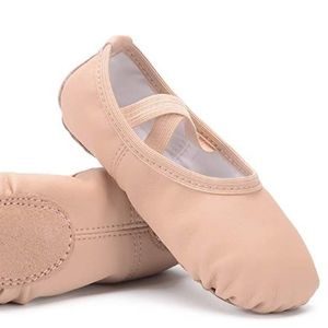 2021 New Women's PU Leather Ballet Shoes Ballerinas Dancing Split sole High Quality Salsa Children Shoes for Dance OEM LOGO