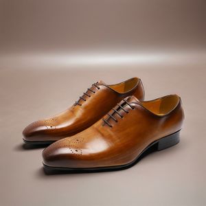 YIHE MD-155 Men's Leather Dress Shoes Italian Design Classic Lace-up Moccasin Gommino Formal Sandals Hot Sale with PU Insole