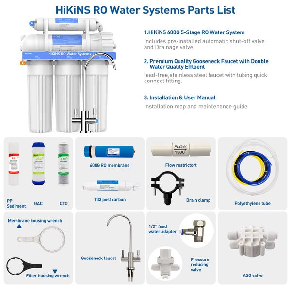 Household Industrial   RO Domestic German Household Reverse Osmosis UV House Home Water Filter  Ro Membrane