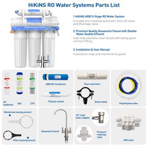 Household Industrial   RO Domestic German Household Reverse Osmosis UV House Home Water Filter  Ro Membrane
