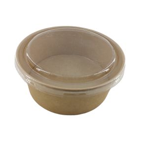 Factory Wholesale Kraft Paper Bowl for Restaurant Take Away Food with Biodegradable Lid