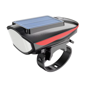 New Solar Bicycle Light Mountain Cycling Outdoor Night Riding Horn Lamp Waterproof USB-C Charging