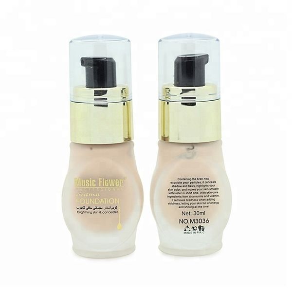 Music Flower Brand Makeup 30ML Face Liquid Foundation Concealer Moisturizer Oil-control Facial Base Liquid BB Cream