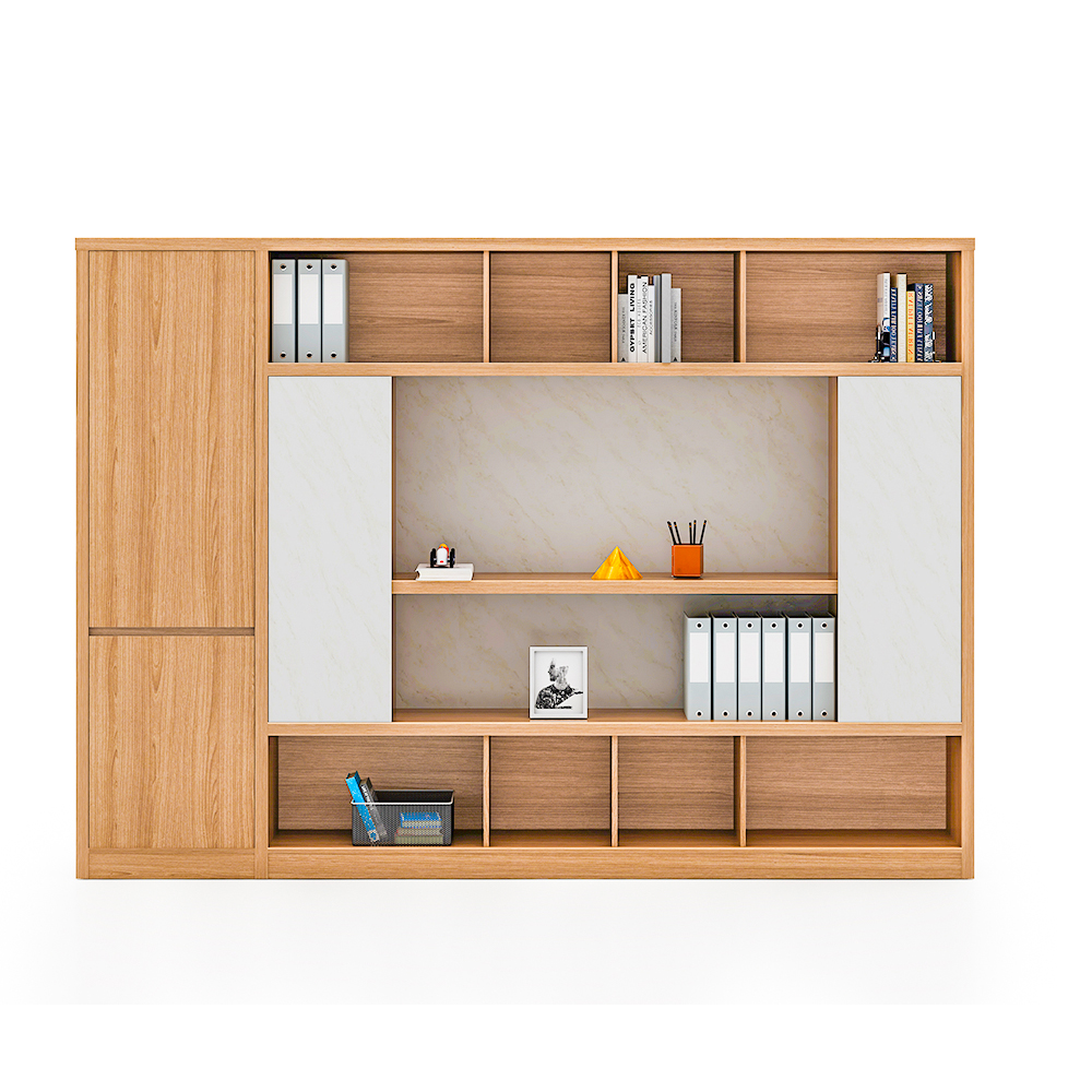 Luxury Modern Office Furniture Wooden Vertical File Cabinet Filing Display Cabinet Manager Storage Office Bookcase