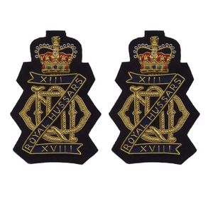 Top Selling 2024 Handmade Bullion Wire Embroidered Embroidery Badges Custom 100% Hand Embroidery Blazer Badges