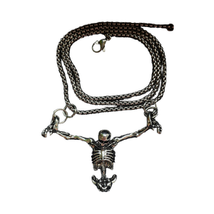 New Halloween Jewelry Fashion Costume With Retro Hip Hop Punk Style Skull Stainless Steel Necklace Factory Price