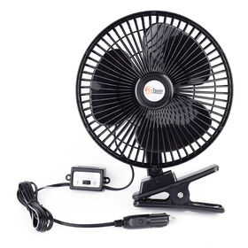 Electric Car Fan, 12V Car Cooling oscillating Fan, Rotatable Auto Fan