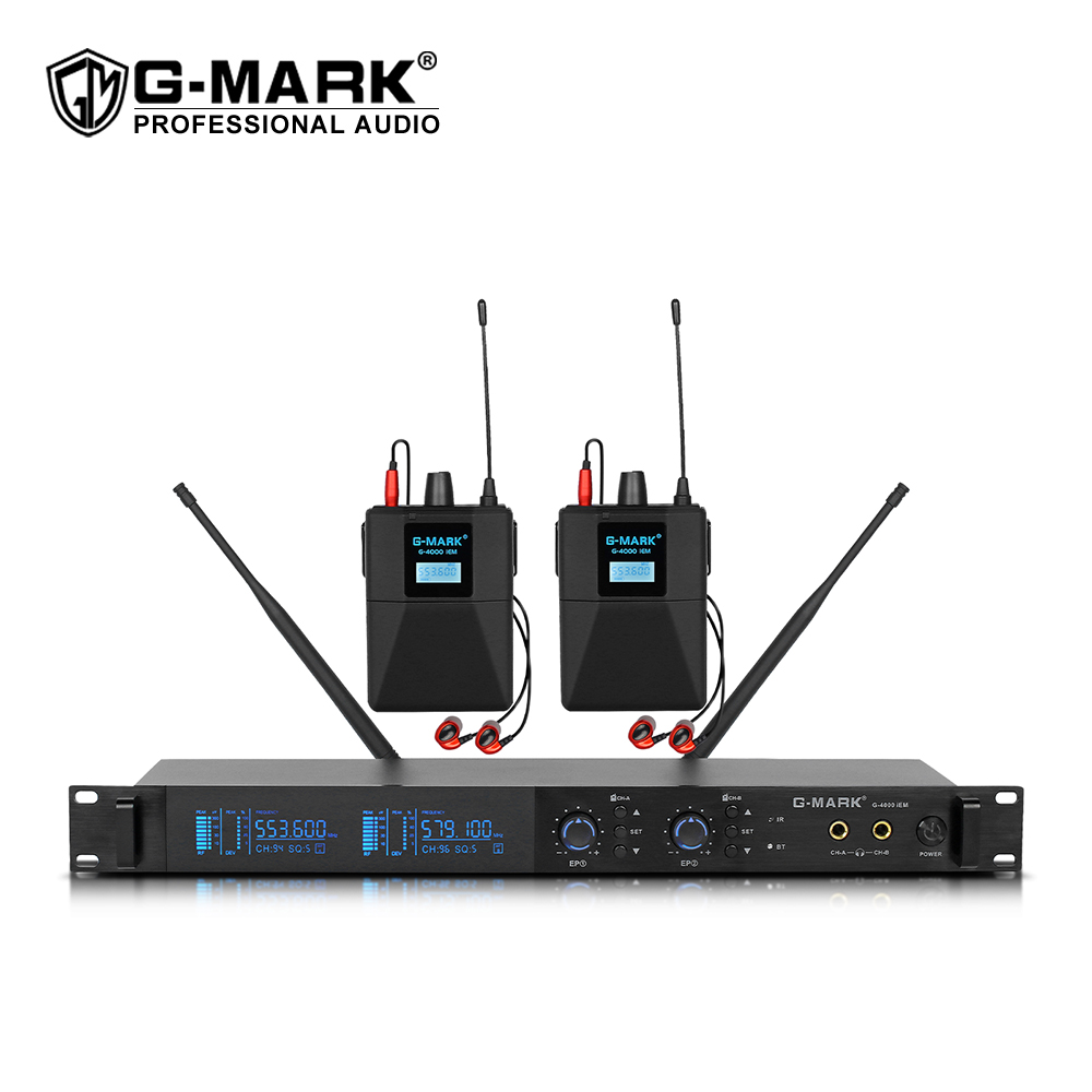 Enping Yinfu Intelligent Technology Co., Ltd. G-MARK G4000IEM Stable RF Performance Professional Personal Wireless In Ear Monitor System For Stage