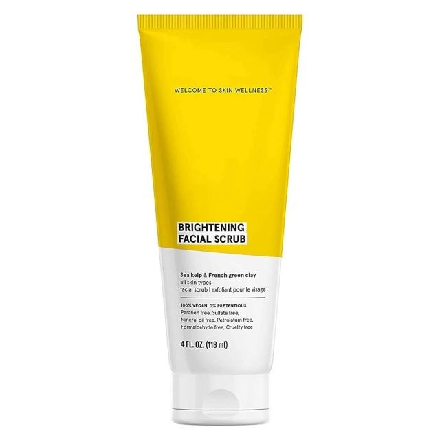 Quannan Markeasy E-Commerce Studio Wholesale Acure Brightening Facial Scrub 4 Fluid Ounces For All Skin Types Kelp and French Green Clay