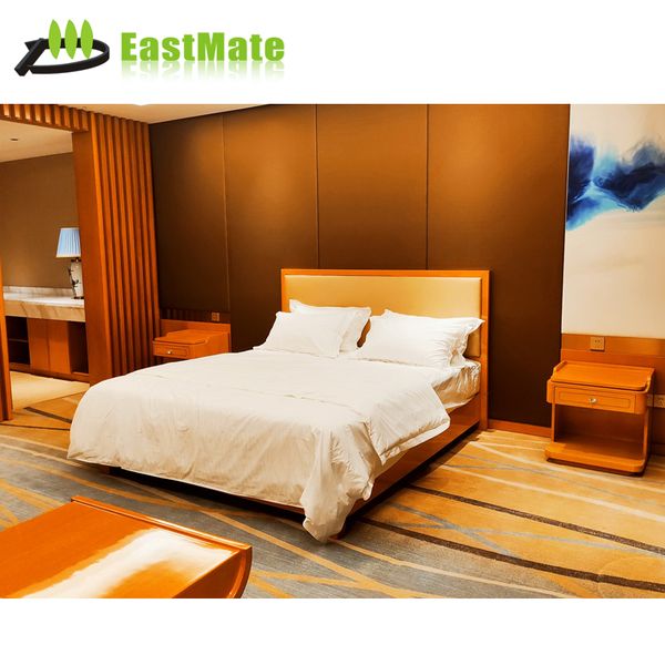 Bedroom Hotel Apartments Furniture Bedroom Suit Sets Double Bed Wood Modern Design Solid Three Five Star Queen King Size