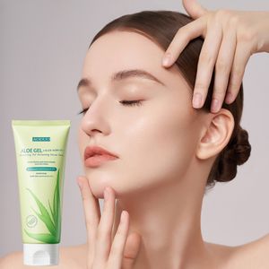 Aloe vera exfoliating gel removes dead skin cells, cleanses pore dirt, leaving the skin clean, smooth, delicate, and nourishing