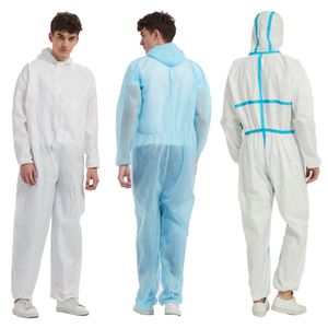 Hot selling SMS With hat and feet medical protective coverall