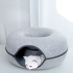 1Tail L-Cat doughnut  bed Cat cave bed  Soft donut bed  Interactive cat tunnel