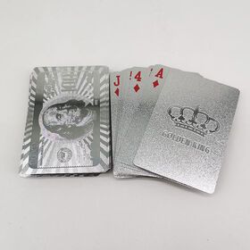 Table Games Silver Foil Deck Playing Cards For Friends And Boyfriends