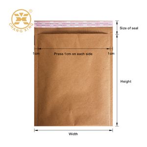 Mail Packaging Attached File Paper Padded Mailing Bags Custom Logo Design 100% Biodegradable Pure Kraft Bubble Mailer Envelope