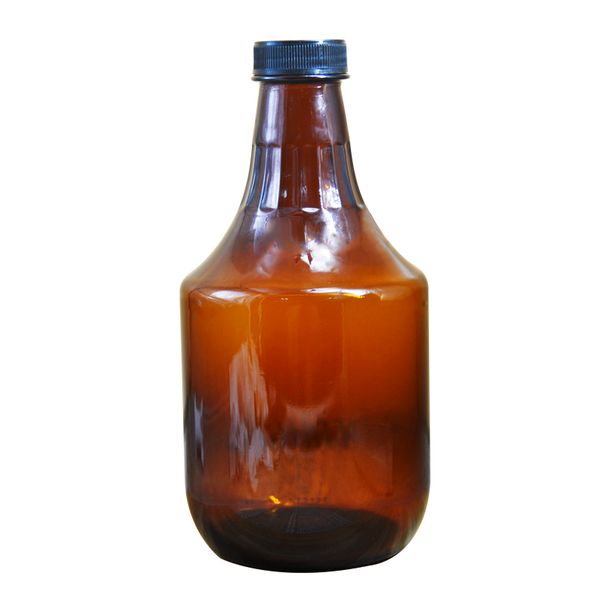 1L Amber Glass Jug with Lids Use for Beer Home Brewing Kombucha Soda Distilled Water
