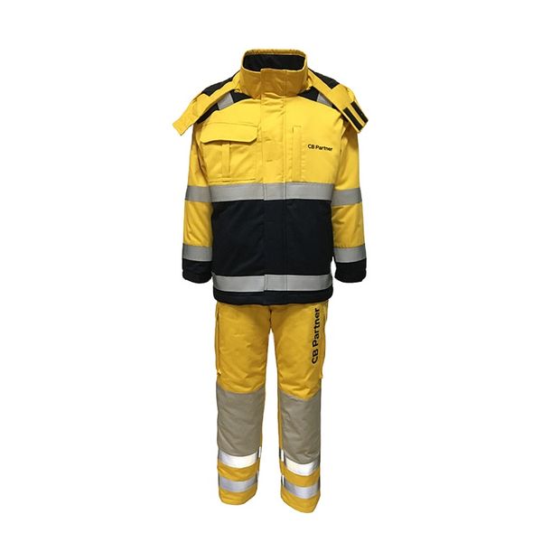 Thick Fire Resistant Clothing Hi Vis Industrial Safety Suit For Winter