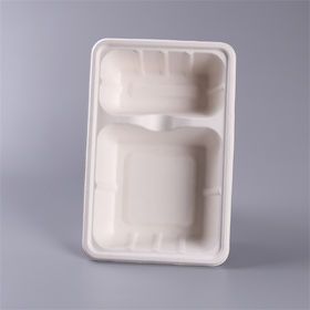 Eco-friendly molded pulp meat insert tray beef lamb sugarcane bagasse