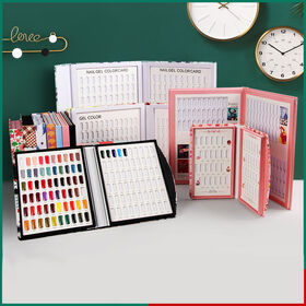 BOLANYA Wholesale High Quality Professional Salon Nail Art Nail Gel Color Card 120/ 160/216 Colors Nail Design Display Book