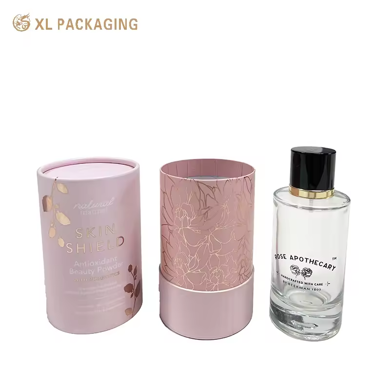 Eco-Friendly Cylinder Box Packaging Cometic Paper Tube Round Tubes Paper Box For Bottles