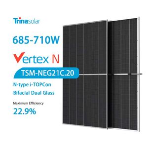 Trina Solar Vertex N Bificial N type  Dual Glass  Photovoltaic Modules 690W 695W 700W 705W 710W Trina Solar Panels