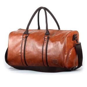 Soft PU Leather Travel Gym Duffel bag Custom Logo Sports Pu Weekender Duffel bag