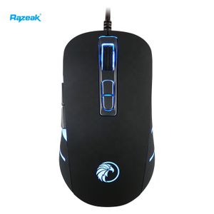 Razeak Ergonomic Optical RGB 6-Color Luminous PC Laptop USB Wired Gaming Mouse