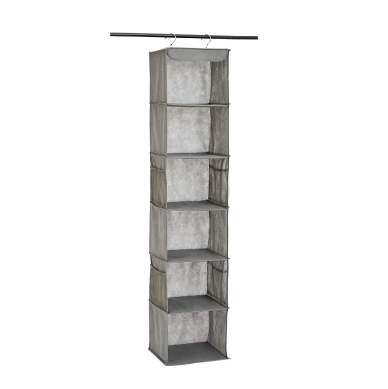 ANQI  cheap good quality  factory made non-woven 6-tier closet organizer hanging shelf sturdy hanging organizer closet storage