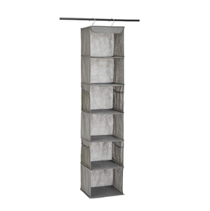 ANQI  cheap good quality  factory made non-woven 6-tier closet organizer hanging shelf sturdy hanging organizer closet storage