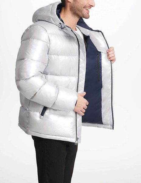 2024 Luxury Designer Men's Winter Puffer Jacket Hooded Zipper Closure Plus Size Padded Bubble Outerwear New Design Wholesale