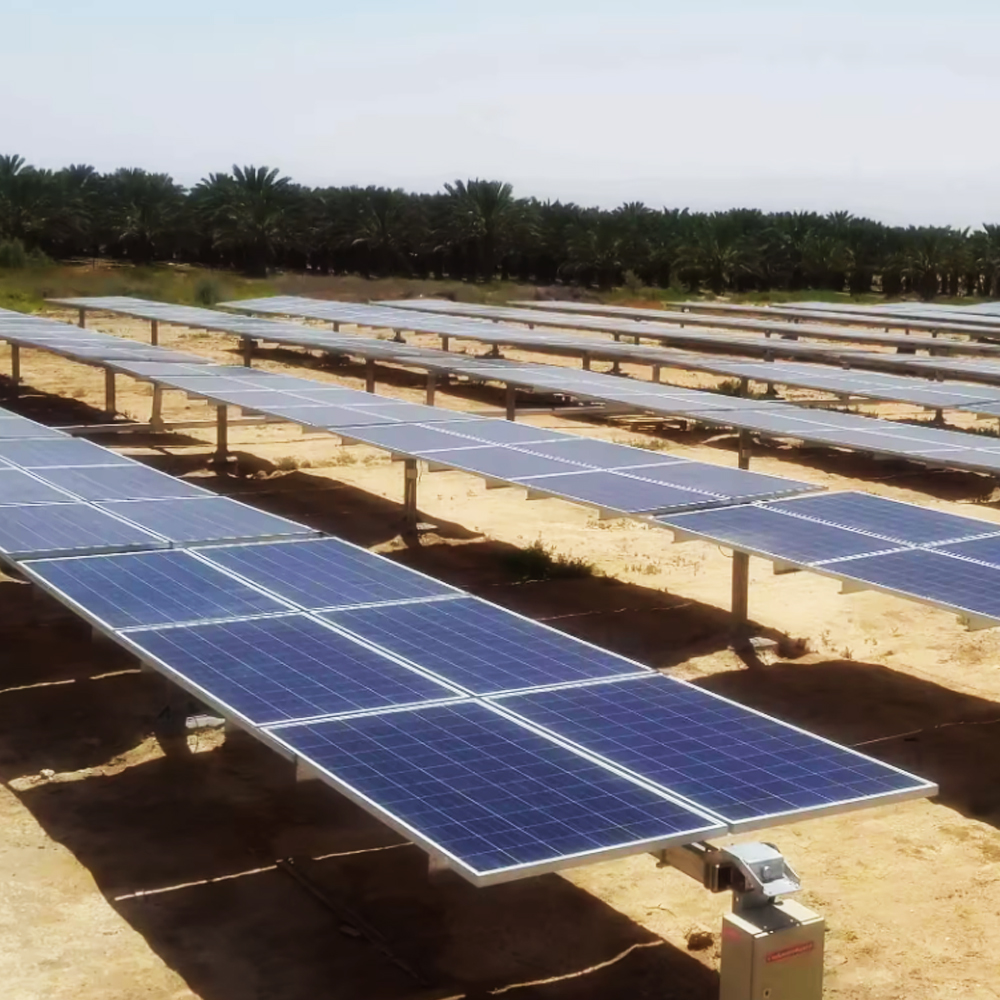 Hot Galvanizing Solar Panel Mounting Structure Tracking Ground Solar Mounting Structure Single Axis Solar Tracker System