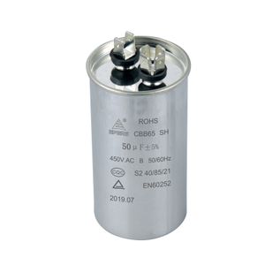 Round aluminum can S3 segmented film cbb65 capacitor 450v 2-100uf  pin type capacitor for air conditioner