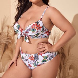 Custom Wholesale Designer Two Piece Swimsuit Plus Size Women's Print Swimsuits For Women 2024 Bikinis Swimwear Beachwear