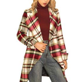 abrigos Women Shawl Collar Belted Asymmetrical Elegant Fashion mid length jacket wool blend fall winter clothes women's coats