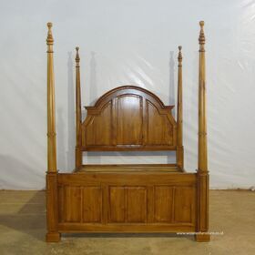 Four Fosters Bed Frame Made of Indonesian Teak Wood as Canopy Bed in European Style Home and Bedroom Furniture