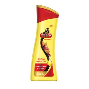 Meera Herbal Shampoo 180ml Strong & Healthy Hair with Kunkudukai and Almond for Men and Women