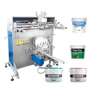 DM Plastic jar silk printing machine semi automatic paint 5 50 gallon buckets screen printing machine